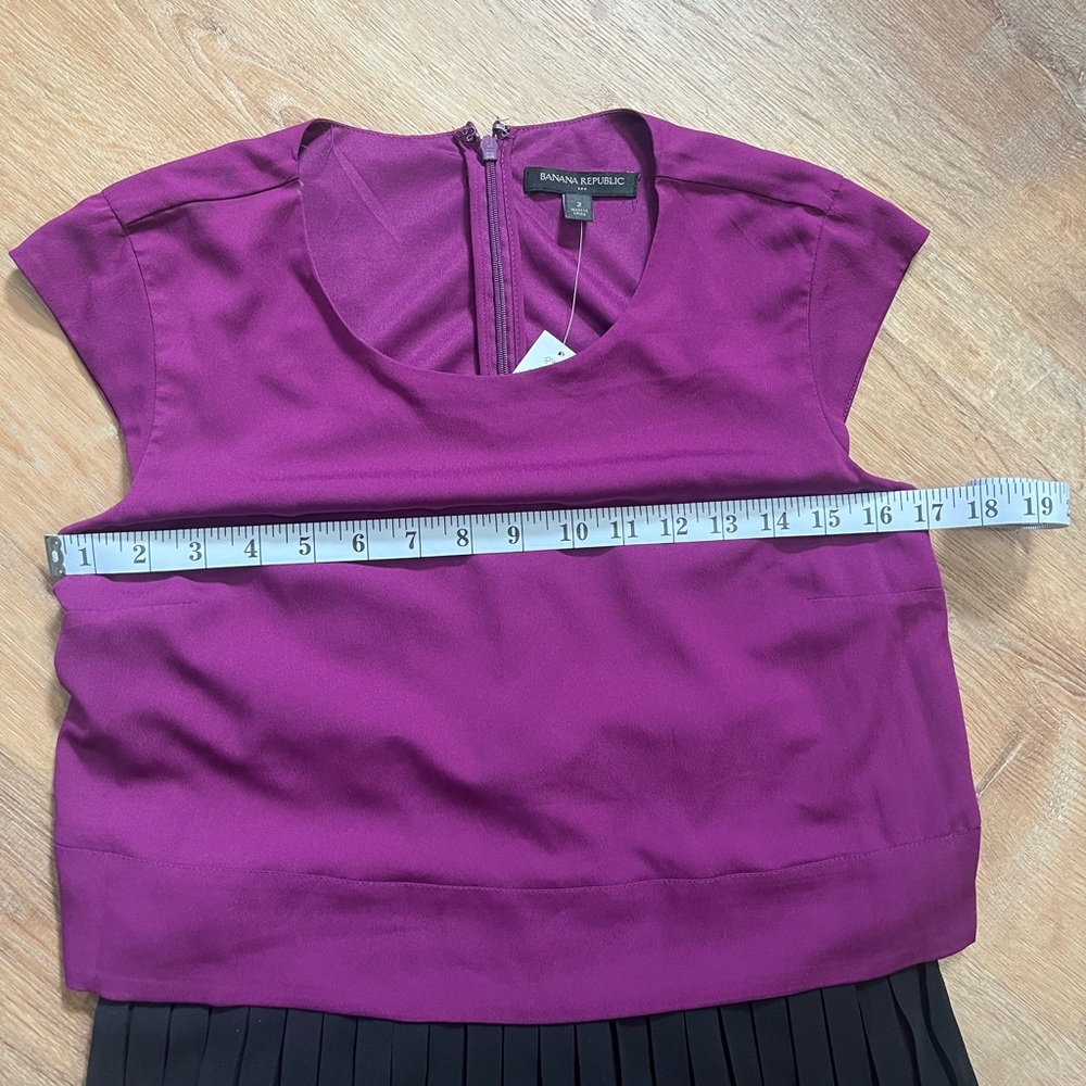 New With Tags - Banana Republic Purple and Black Dress - Picture 5 of 9